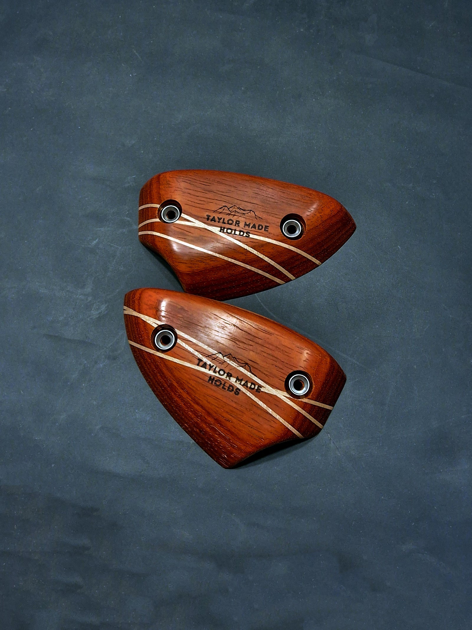 Woven Catch Crimps in Padauk and Maple