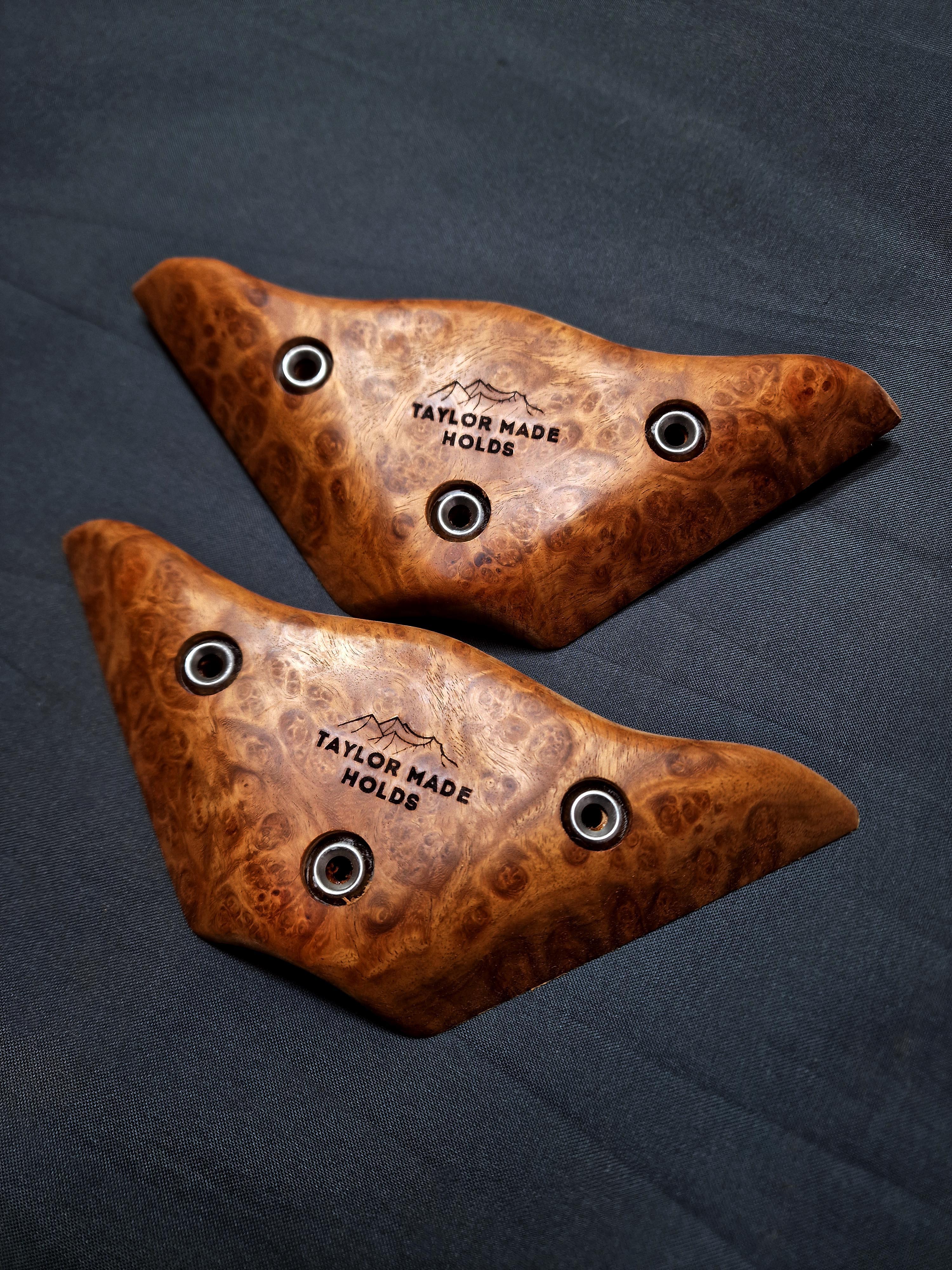 Bump Winged Crimps in Amboyna Burl