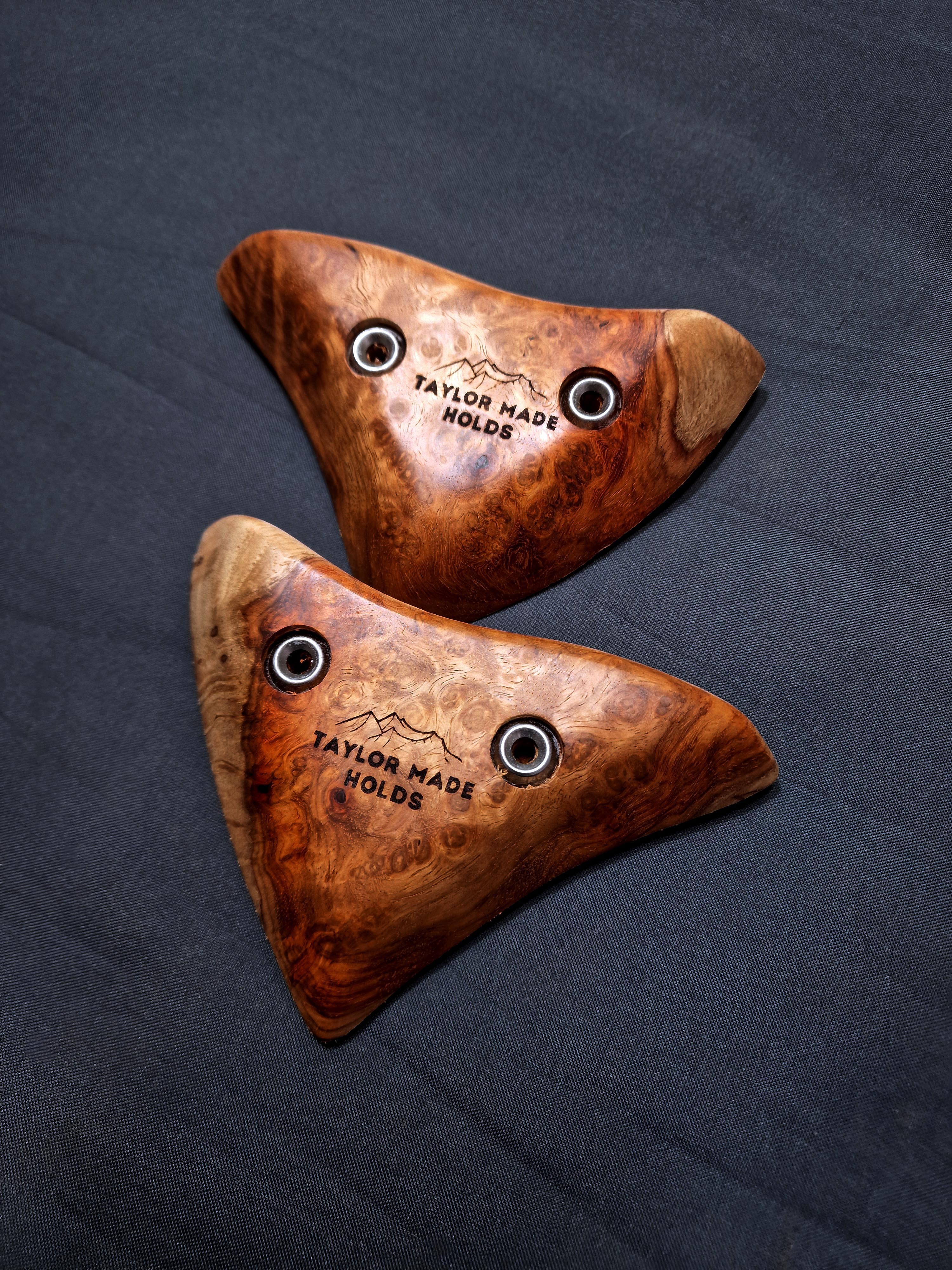 Mask Crimps in Amboyna Burl