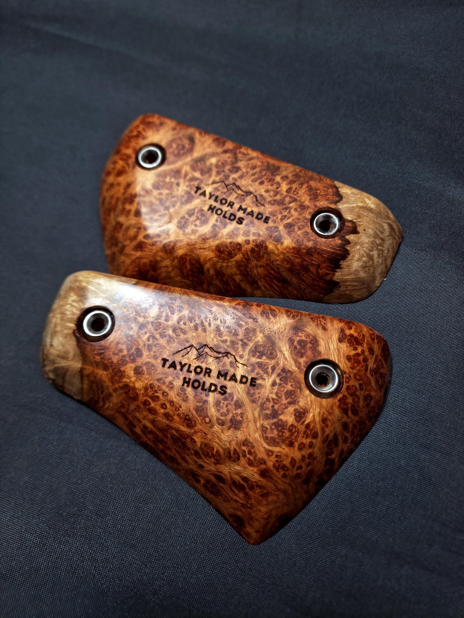 Axe Crimps in Ambonya Burl