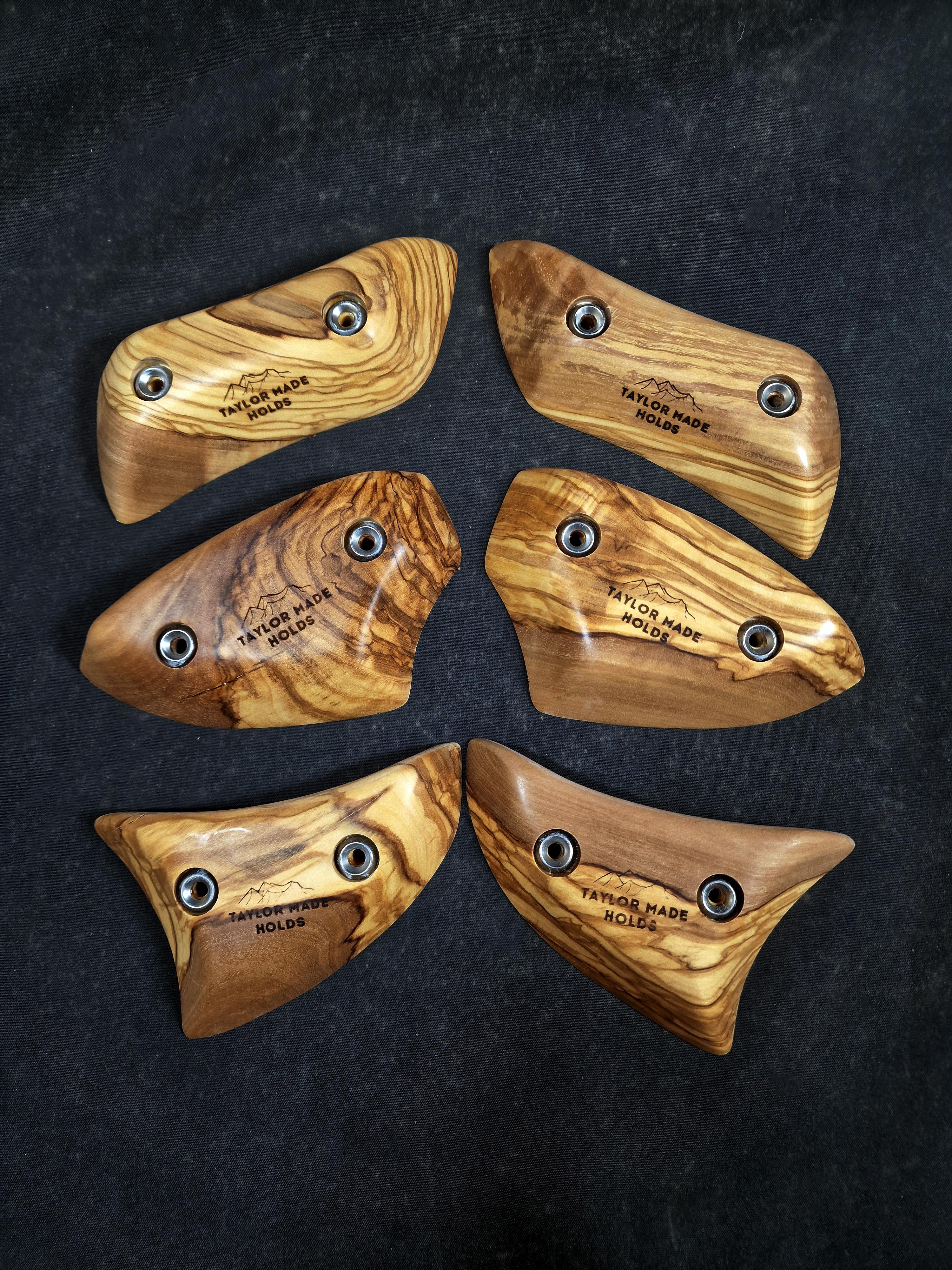 Set of Small Crimps in Italian Olivewood