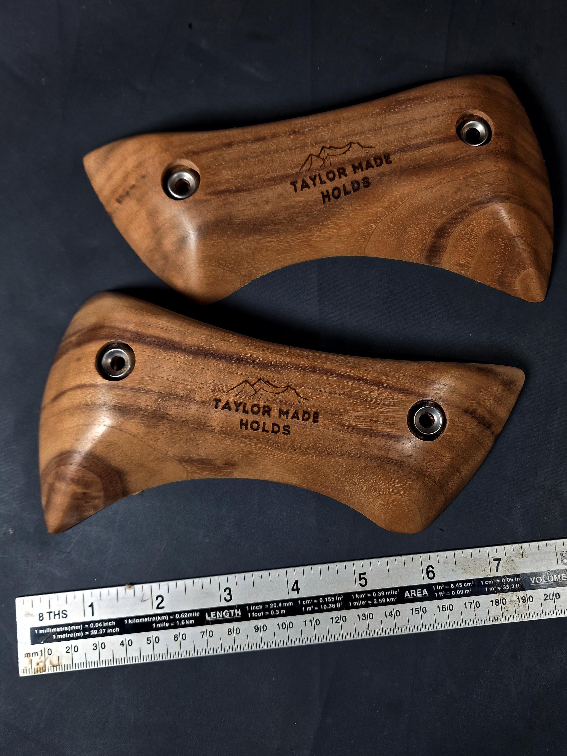 Curved Rails in English Walnut