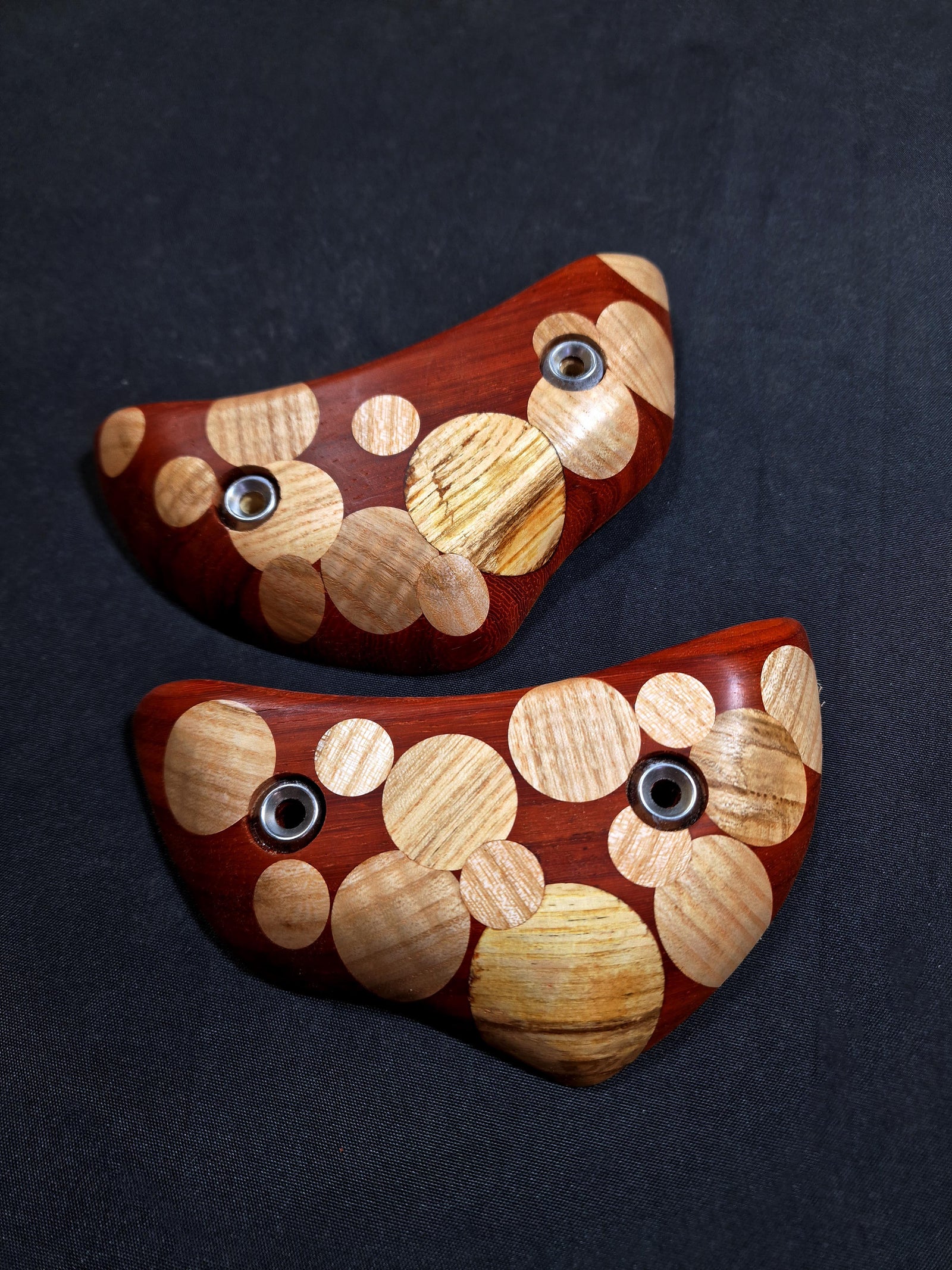 Bubble Catch Crimps in Padauk and Ash